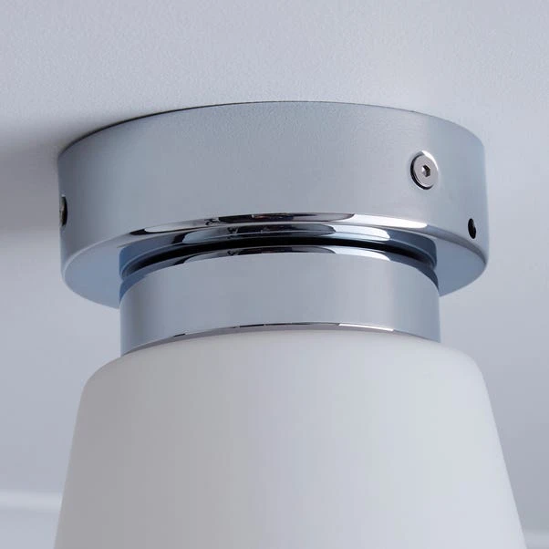 Dunelm Delavin 1 Light Pendant Frosted Glass Flush Ceiling Fitting 6 Dunelm Delavin 1 Light Pendant Frosted Glass Flush Ceiling Fitting - Image 4