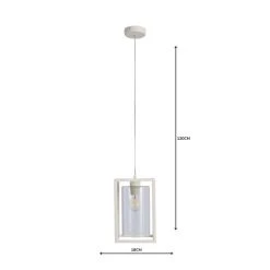 Dunelm London 1 Light Pendant Cream Industrial Ceiling Fitting -Dunelm Shop 1000158430 alt04