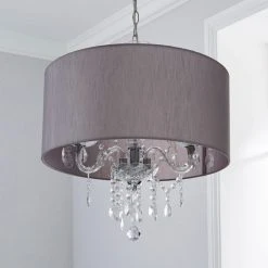 Dunelm Livia 3 Light Jewel Shaded Grey Chandelier 9 Dunelm Livia 3 Light Jewel Shaded Grey Chandelier -Dunelm Shop 1000158433 alt01