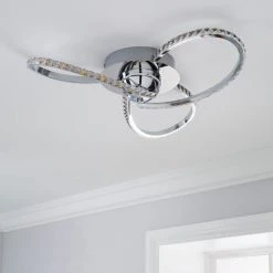 Dunelm Oria 3 Light Integrated LED Jewel Chrome Ceiling Fitting 8 Dunelm Oria 3 Light Integrated LED Jewel Chrome Ceiling Fitting -Dunelm Shop 1000158434 alt01