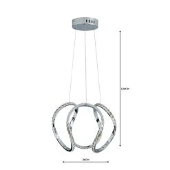 Dunelm Marsia 1 Light Integrated LED Swirl Jewel Chrome Ceiling Fitting 11 Dunelm Marsia 1 Light Integrated LED Swirl Jewel Chrome Ceiling Fitting -Dunelm Shop 1000158436 alt04