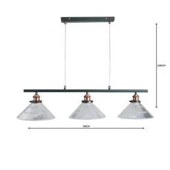 Dunelm Logan 3 Light Bar Glass Diner Industrial Ceiling Fitting -Dunelm Shop 1000158458 alt04