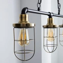 Dunelm Milas Pipe Industrial 3 Light Bar Black Diner Ceiling Fitting -Dunelm Shop 1000158472 alt02