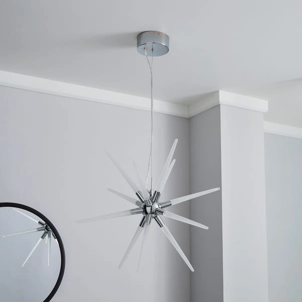 Dunelm Liard 9 Light Pendant Integrated LED Star Ceiling Fitting 4 Dunelm Liard 9 Light Pendant Integrated LED Star Ceiling Fitting - Image 2