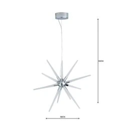Dunelm Liard 9 Light Pendant Integrated LED Star Ceiling Fitting 11 Dunelm Liard 9 Light Pendant Integrated LED Star Ceiling Fitting -Dunelm Shop 1000158475 alt04