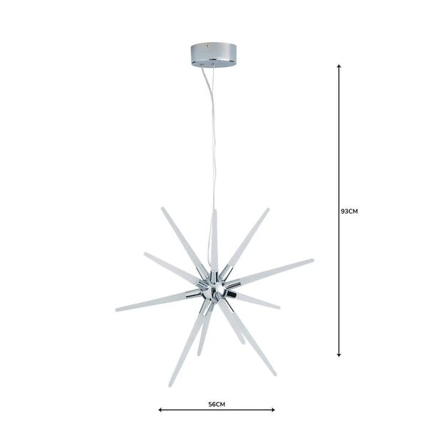 Dunelm Liard 9 Light Pendant Integrated LED Star Ceiling Fitting 7 Dunelm Liard 9 Light Pendant Integrated LED Star Ceiling Fitting - Image 5