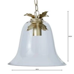 Dunelm Mase Bell 1 Light Pendant Glass Ceiling Fitting -Dunelm Shop 1000158478 alt04