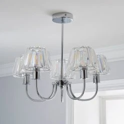 Dunelm Paloma 5 Light Glass Ceiling Fitting -Dunelm Shop 1000158481 alt01