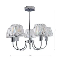 Dunelm Paloma 5 Light Glass Ceiling Fitting -Dunelm Shop 1000158481 alt04