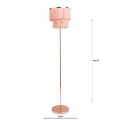 Dunelm Jaz Fringe Pink Floor Lamp -Dunelm Shop 1000158499 alt04