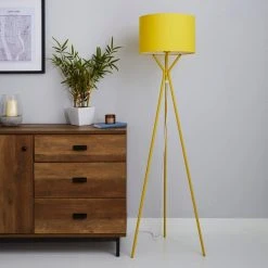 Dunelm Drei Tripod Ochre Floor Lamp -Dunelm Shop 1000158516 alt01