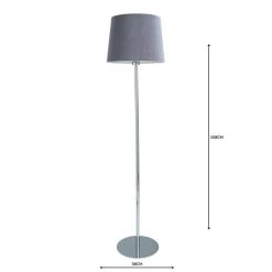 Dunelm Tula Micro Pleat Grey Shade Floor Lamp -Dunelm Shop 1000158521 alt04