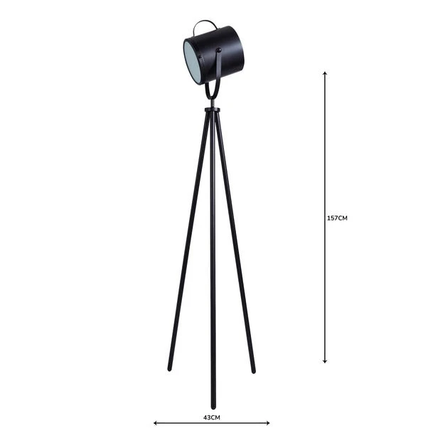 Dunelm Carlton Camera Matt Black Floor Lamp 7 Dunelm Carlton Camera Matt Black Floor Lamp - Image 5