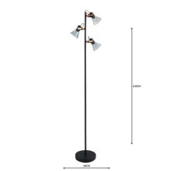 Dunelm Milas 3 Light Black Industrial Floor Lamp 12 Dunelm Milas 3 Light Black Industrial Floor Lamp -Dunelm Shop 1000158534 alt04