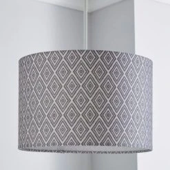 Dunelm Oslo Drum Lamp Shade 30cm Grey -Dunelm Shop 1000158565 alt01