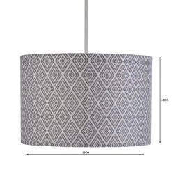 Dunelm Oslo Drum Lamp Shade 30cm Grey -Dunelm Shop 1000158565 alt04