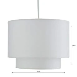 Dunelm Sara Two Tier Lamp Shade 30cm White -Dunelm Shop 1000158579 alt04