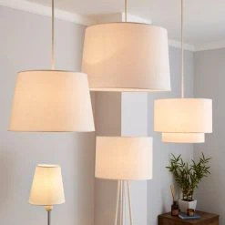 Dunelm Sara Two Tier Lamp Shade 30cm White -Dunelm Shop 1000158579 alt08