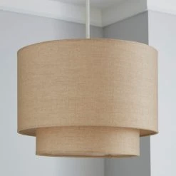 Dunelm Sara Two Tier Lamp Shade 30cm Natural -Dunelm Shop 1000158580 alt01