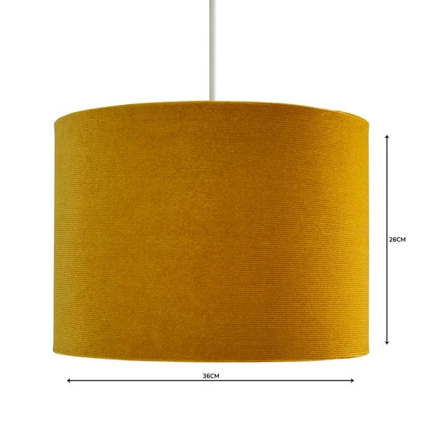 Dunelm Santos Drum Lamp Shade 36cm Ochre 6 Dunelm Santos Drum Lamp Shade 36cm Ochre - Image 4