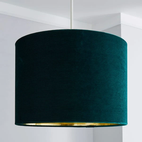Dunelm Santos Drum Lamp Shade 36cm Green 4 Dunelm Santos Drum Lamp Shade 36cm Green - Image 2