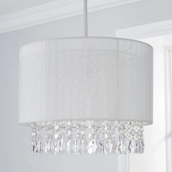 Dunelm Riah Jewel Shade Ivory Easy Fit Pendant 4 Dunelm Riah Jewel Shade Ivory Easy Fit Pendant - Image 2