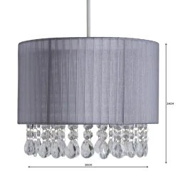 Dunelm Riah Jewel Shade Grey Easy Fit Pendant 10 Dunelm Riah Jewel Shade Grey Easy Fit Pendant -Dunelm Shop 1000158688 alt04