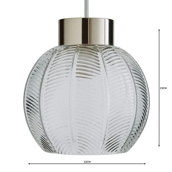 Dunelm Colleen Clear Glass Easy Fit Pendant 6 Dunelm Colleen Clear Glass Easy Fit Pendant - Image 4