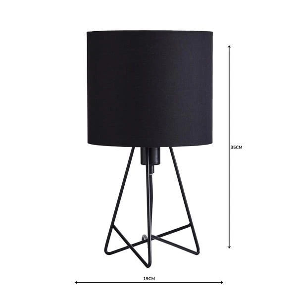 Dunelm Mini Hester Black Table Lamp 7 Dunelm Mini Hester Black Table Lamp - Image 5