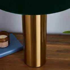 Dunelm Nesa Brushed Gold And Bottle Green Touch Table Lamp -Dunelm Shop 1000158728 alt02