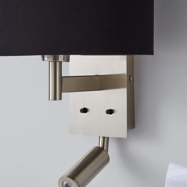 Dunelm Reader Shaded Black Wall Light 6 Dunelm Reader Shaded Black Wall Light - Image 4