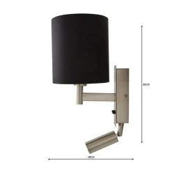 Dunelm Reader Shaded Black Wall Light 12 Dunelm Reader Shaded Black Wall Light -Dunelm Shop 1000158739 alt04