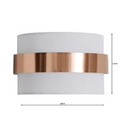 Dunelm Joey Ivory Shaded Copper Wall Light -Dunelm Shop 1000158743 alt04