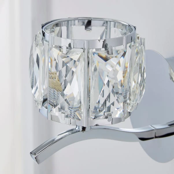 Dunelm Kleio Glass Chrome Wall Light 5 Dunelm Kleio Glass Chrome Wall Light - Image 3