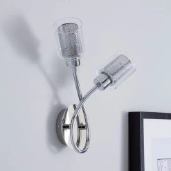 Dunelm Grace 2 Light Chrome Wall Light 9 Dunelm Grace 2 Light Chrome Wall Light -Dunelm Shop 1000158745 alt01
