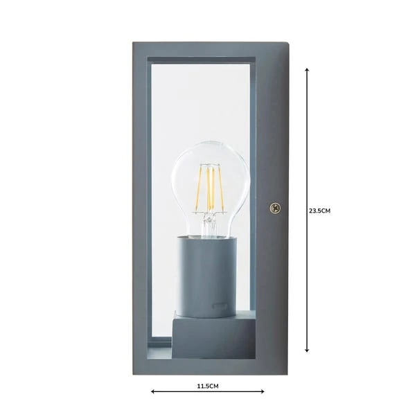 Dunelm London Grey Industrial Outdoor Wall Light 7 Dunelm London Grey Industrial Outdoor Wall Light - Image 5