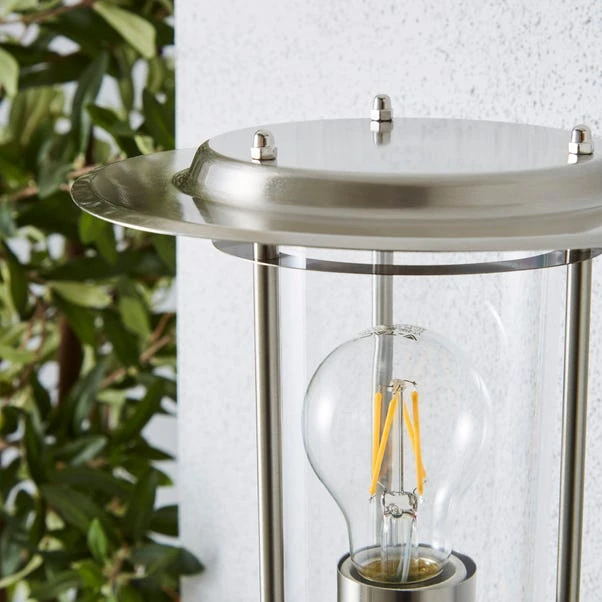 Dunelm Derek PIR Sensor Glass Steel Outdoor Wall Light 5 Dunelm Derek PIR Sensor Glass Steel Outdoor Wall Light - Image 3