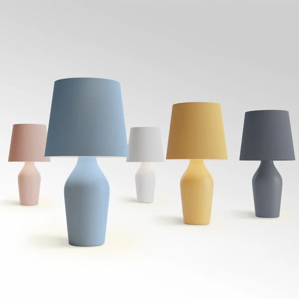 Dunelm Ava Stoneware White Table Lamp 7 Dunelm Ava Stoneware White Table Lamp - Image 5