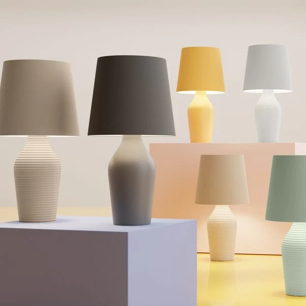 Dunelm Luna Stoneware Natural Table Lamp 7 Dunelm Luna Stoneware Natural Table Lamp - Image 5