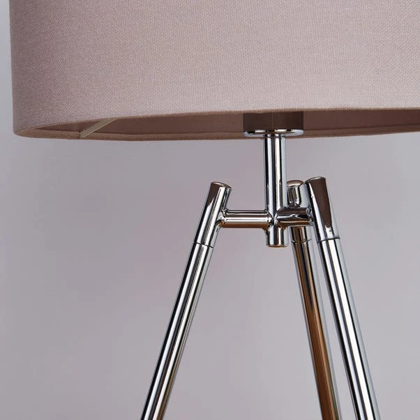 Dunelm Nora Tripod Table Lamp Chrome 5 Dunelm Nora Tripod Table Lamp Chrome - Image 3