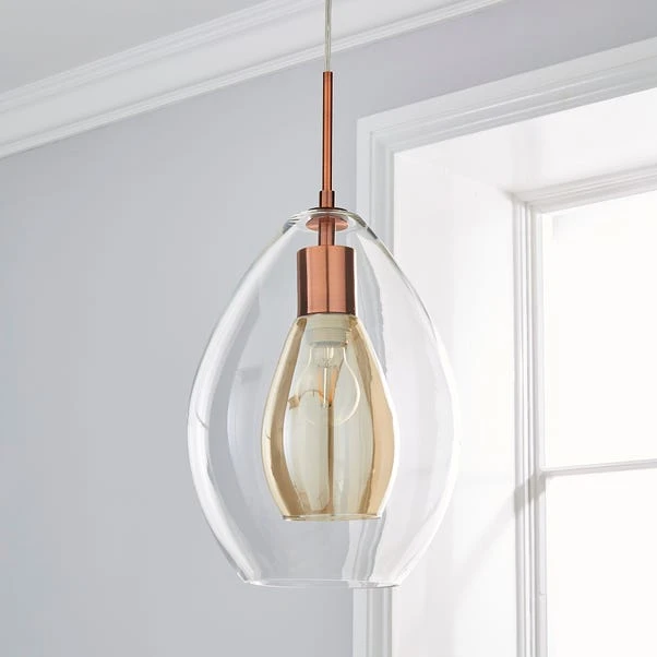 Dunelm Eden Pendant Ceiling Fitting Copper 4 Dunelm Eden Pendant Ceiling Fitting Copper - Image 2