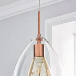 Dunelm Eden Pendant Ceiling Fitting Copper 10 Dunelm Eden Pendant Ceiling Fitting Copper -Dunelm Shop 1000165065 alt02