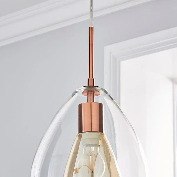 Dunelm Eden Pendant Ceiling Fitting Copper 5 Dunelm Eden Pendant Ceiling Fitting Copper - Image 3