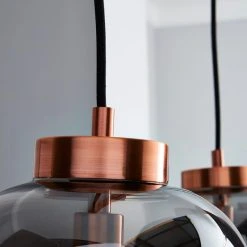 Dunelm Hunter 3 Light Glass Diner Bar Ceiling Fitting -Dunelm Shop 1000165072 alt02