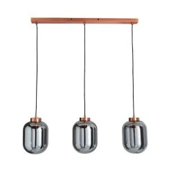 Dunelm Hunter 3 Light Glass Diner Bar Ceiling Fitting -Dunelm Shop 1000165072 alt04