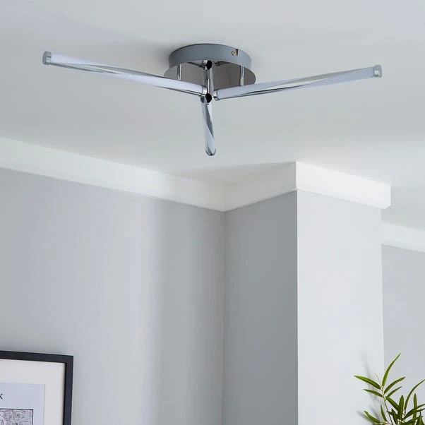 Dunelm Hettie 3 Light Integrated LED Ceiling Fitting 4 Dunelm Hettie 3 Light Integrated LED Ceiling Fitting - Image 2
