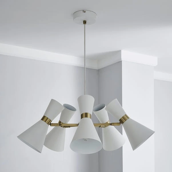 Dunelm Archie White 5 Light Ceiling Fitting 4 Dunelm Archie White 5 Light Ceiling Fitting - Image 2