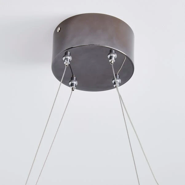 Dunelm Easton Dark Chrome LED Fitting 6 Dunelm Easton Dark Chrome LED Fitting - Image 4