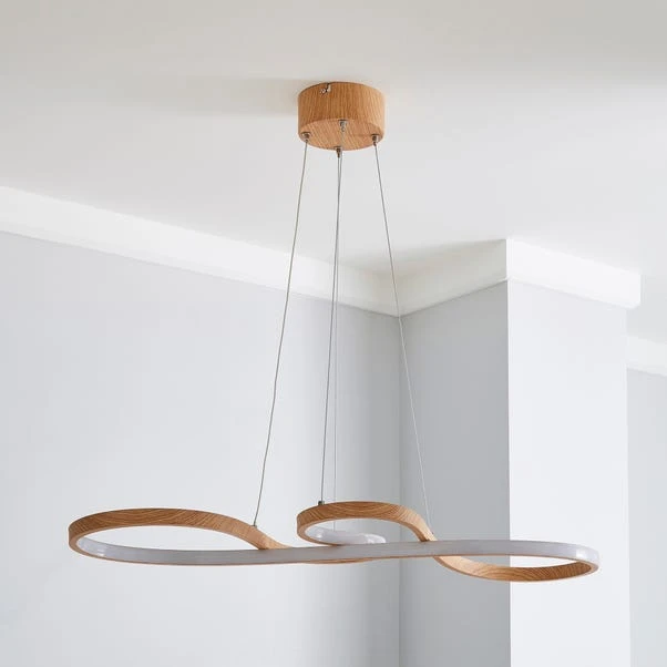 Dunelm Jaxson LED Wood Effect Ceiling Fitting 4 Dunelm Jaxson LED Wood Effect Ceiling Fitting - Image 2