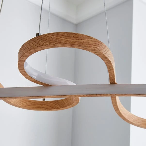 Dunelm Jaxson LED Wood Effect Ceiling Fitting 5 Dunelm Jaxson LED Wood Effect Ceiling Fitting - Image 3